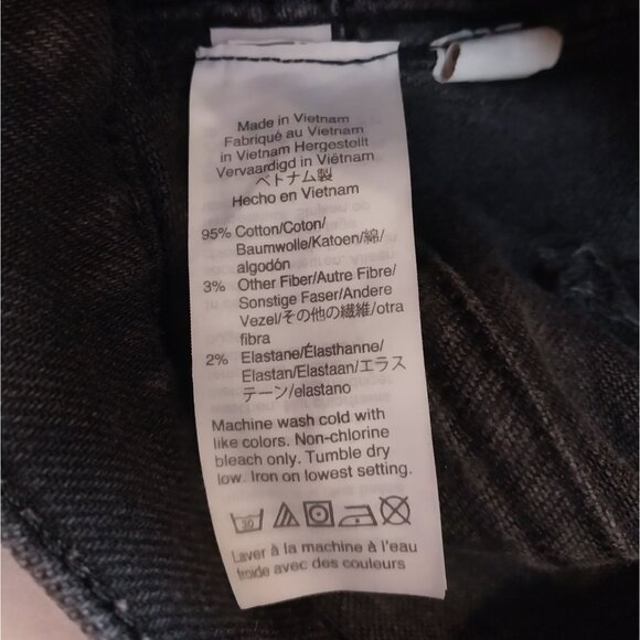 Madewell Petite 10" High-Rise Skinny Jeans in Black Starkey Wash Sz 25P - Picture 10 of 15